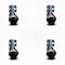 Service Caster 2 Inch Gloss Black Polyolefin Ball Caster - Corner Mount Bracket - SCC, 4PK SCC-GR01S20-POS-GB-716-4-CB90-4 - alternate 1